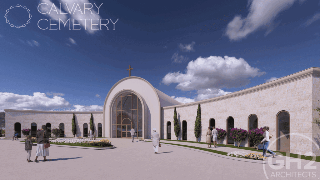 Calvary Cemetery - Front of Building