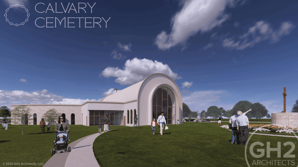 Calvary Cemetery - Back of Building
